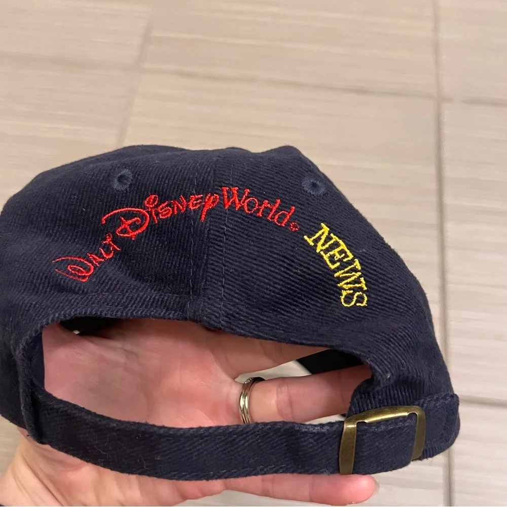 Rare Mickey Mouse Walt Disney World Parks News Newspaper Baseball Hat vintage